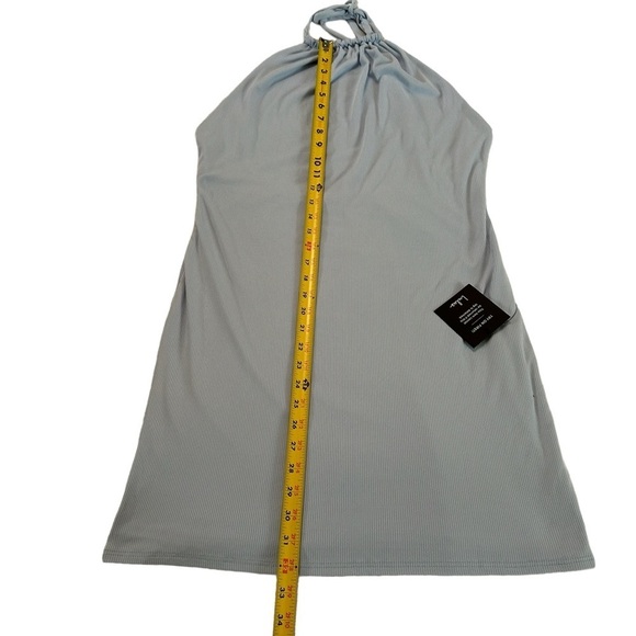 Lulus Loving Los Angeles Light Blue Ribbed Halter Mini Dress Size XL NWT - Picture 12 of 17